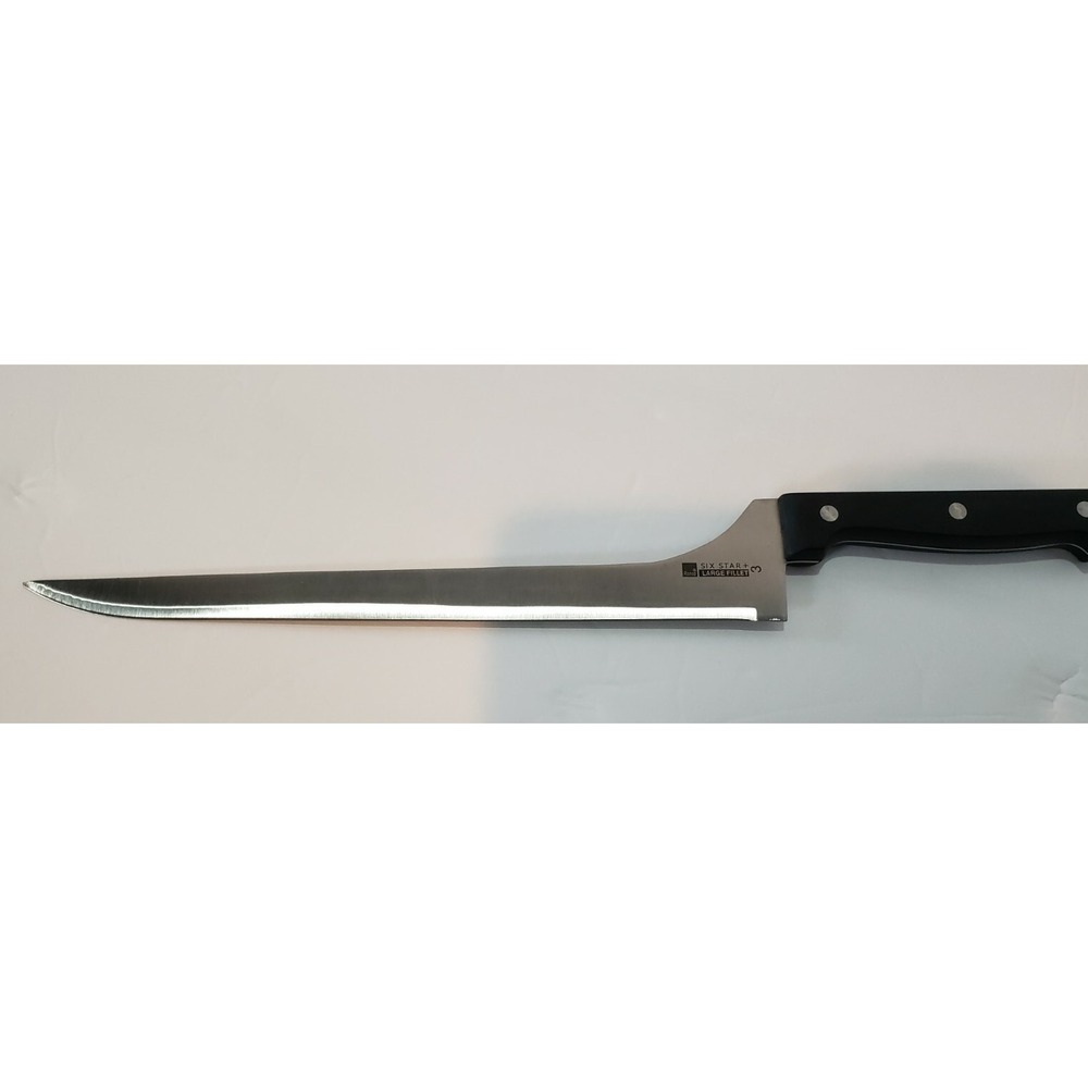 Ronco Showtime Six‎ Star #3 Stainless Steel Kitchen Black Fillet Knife Cutlery
